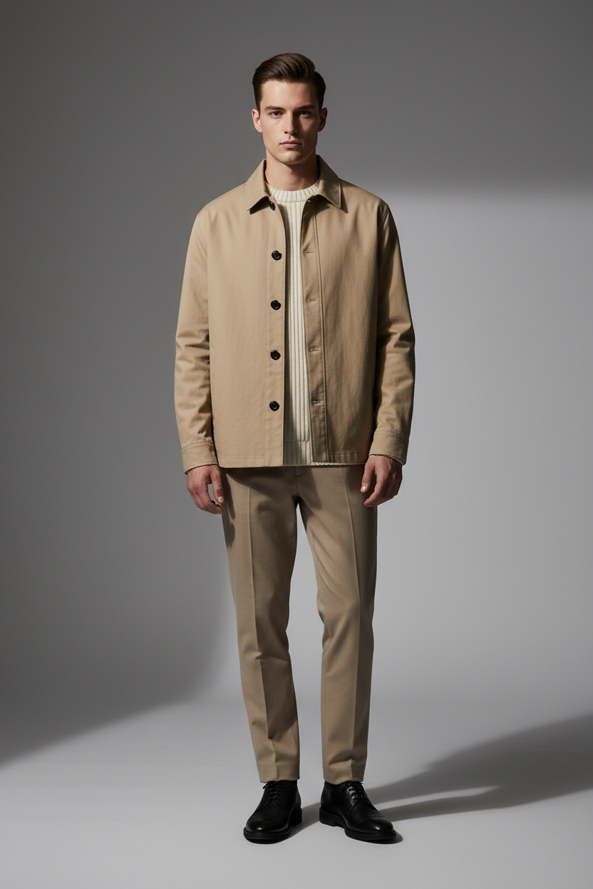 Beige Smart Casual