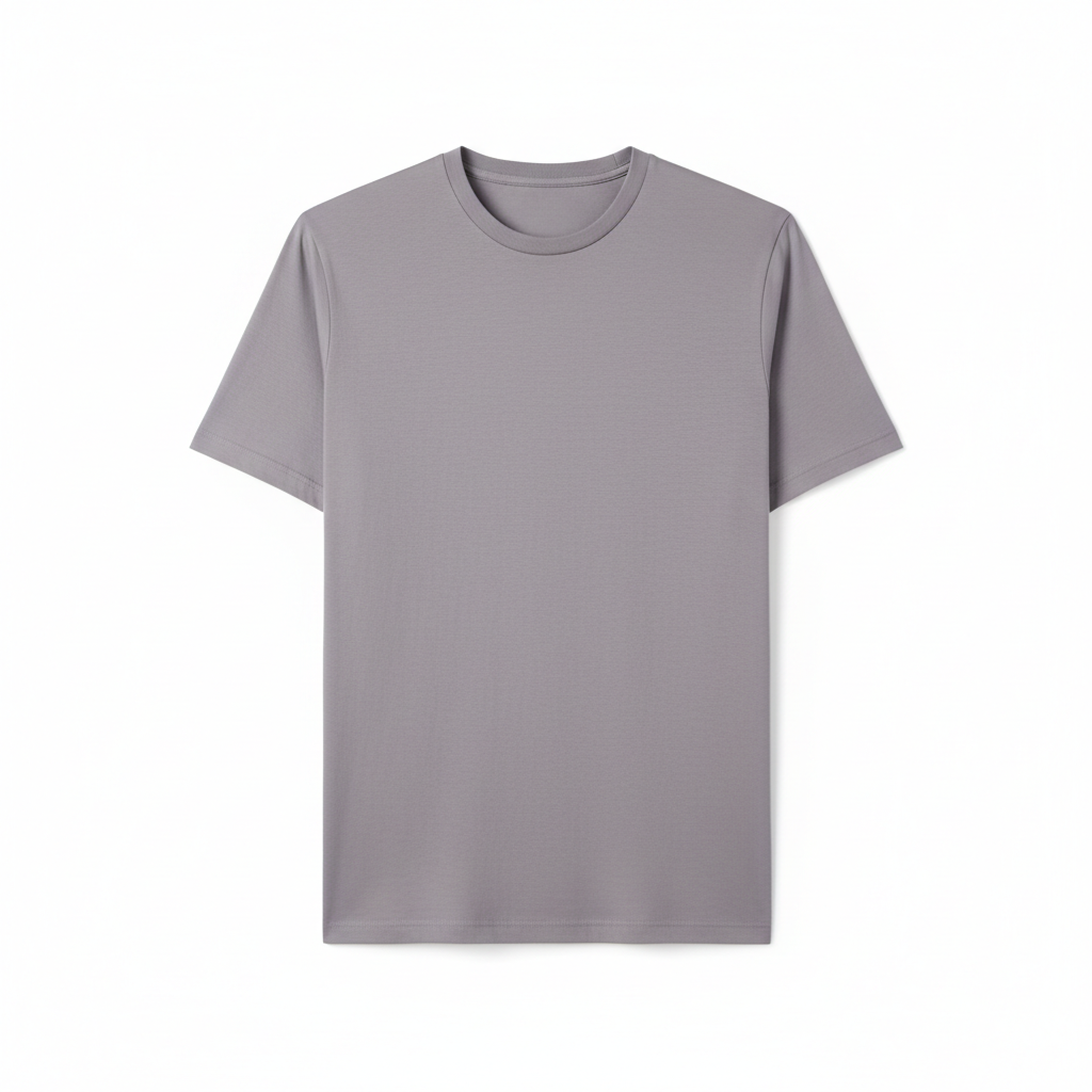 Classic Crew Neck T-Shirt – Lavender Grey – Front View