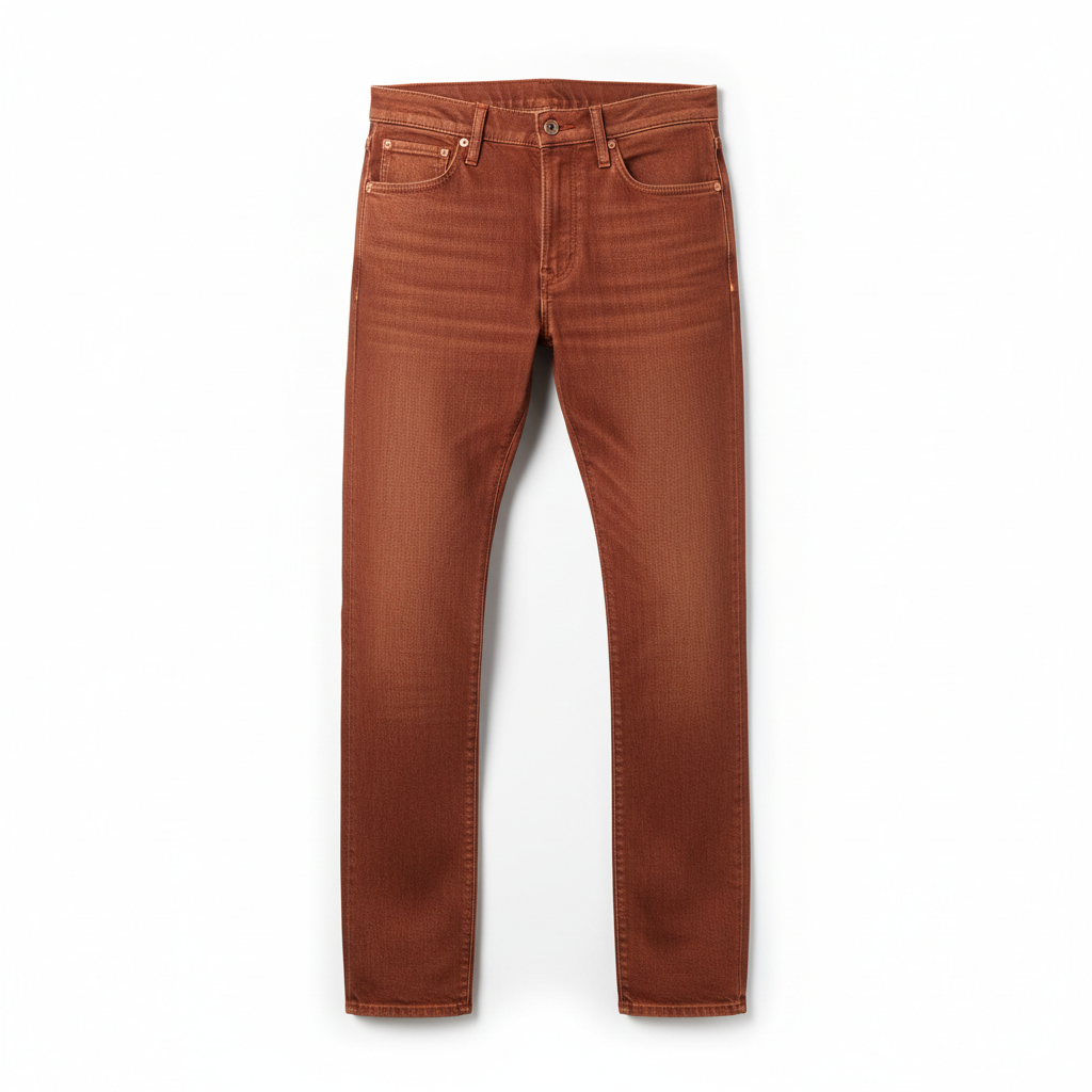 Classic Straight Jeans in Rust Copper – Front View