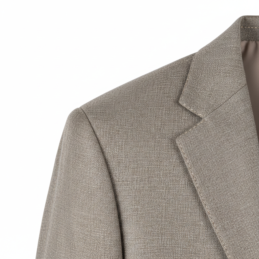 Urban Tailored Blazer – Stone Taupe – Fabric Detail