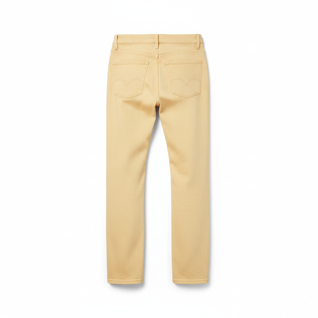 Classic Straight Jeans – Butter Yellow – Back View