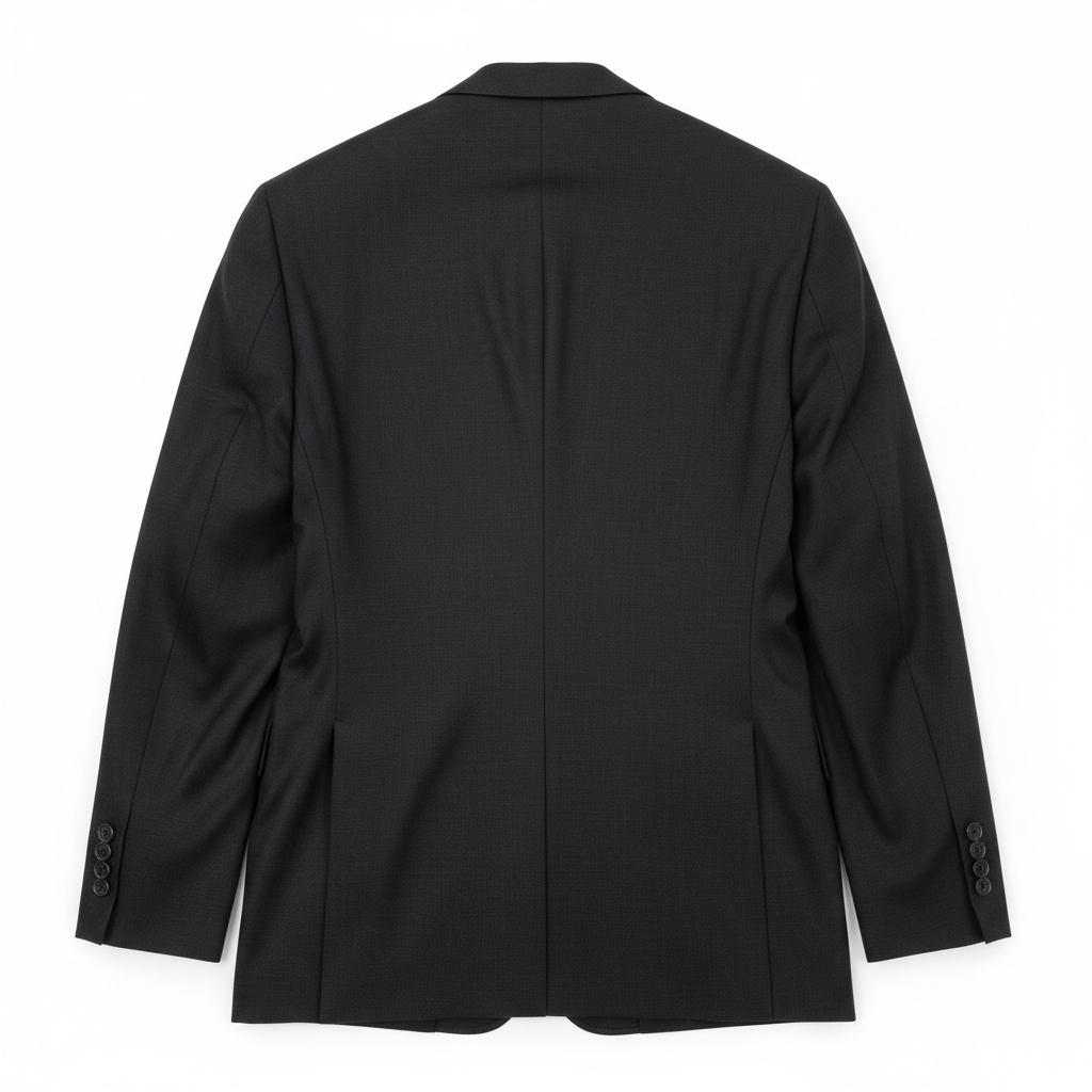 Urban Tailored Blazer – Charcoal Black – Back View
