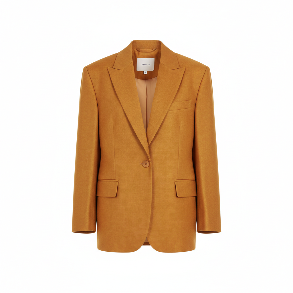 Oversized Tailored Blazer Amber Gold – Hero