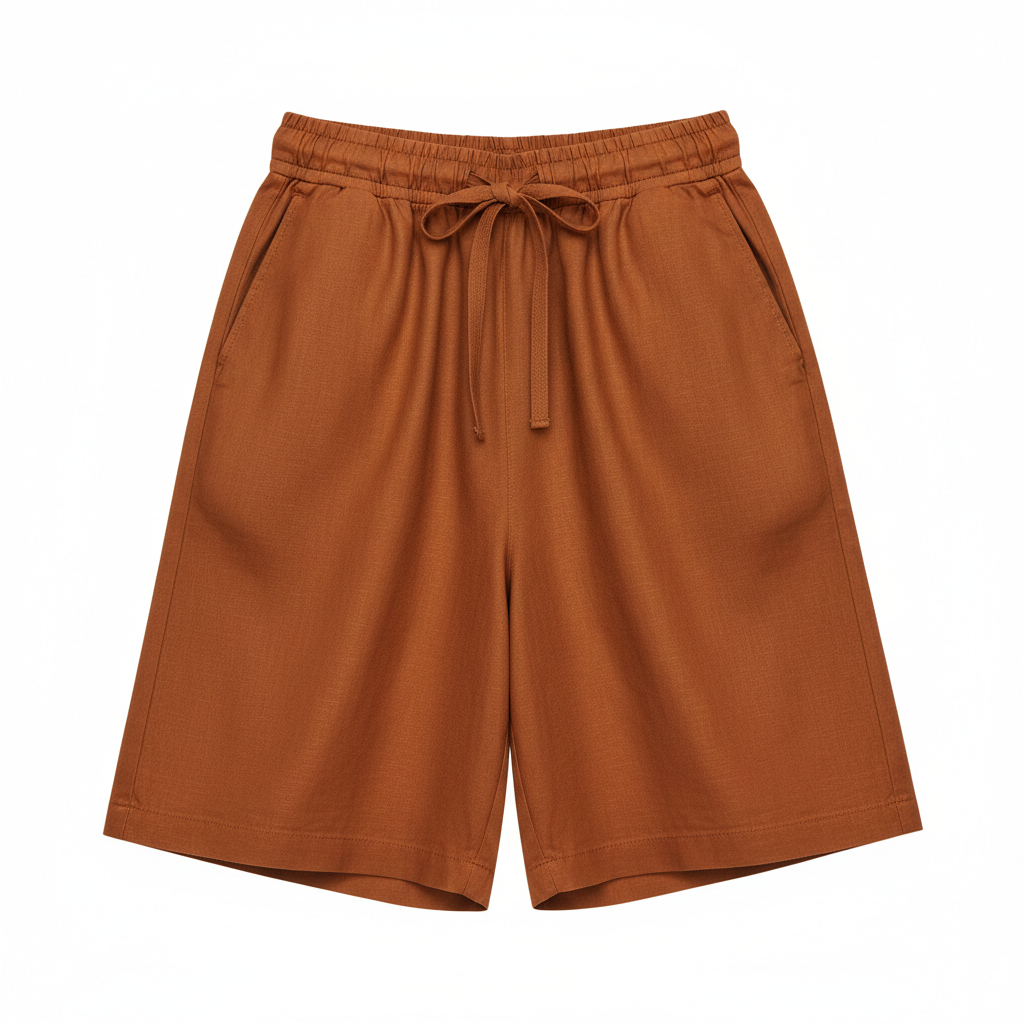 Classic Wide Shorts in Cinnamon Copper – Hero