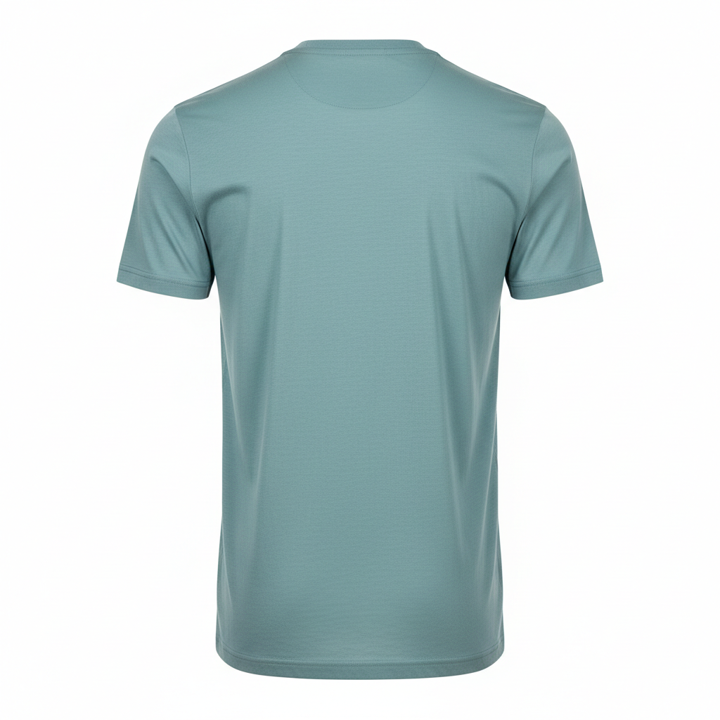 Classic Crew Neck T-Shirt – Ocean Mint – Back View