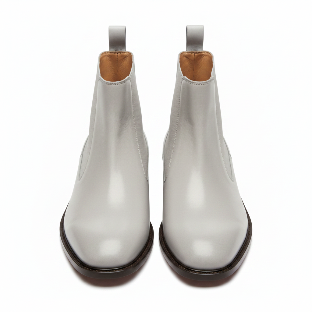Chelsea Boots in Ice Grey – Top view