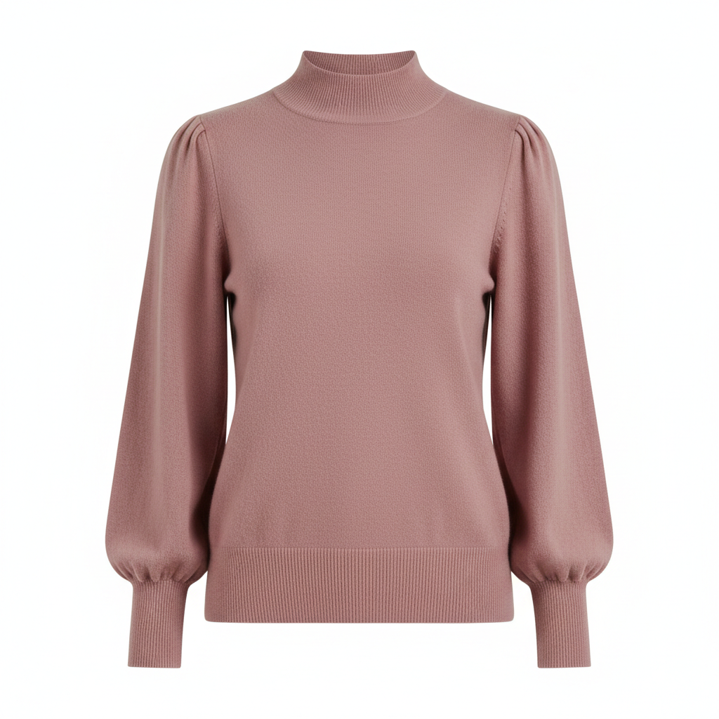 Minimal Knit Top in Dusty Rose – Hero