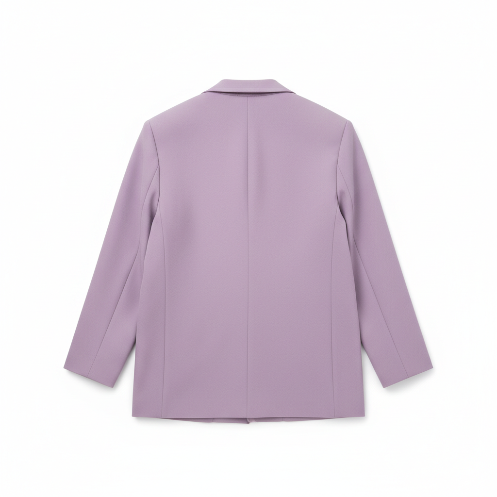 Oversized Tailored Blazer Soft Lilac – Back View