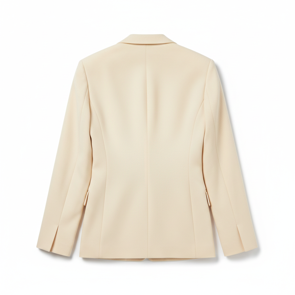 Classic Verge Blazer Champagne Cream – Back View