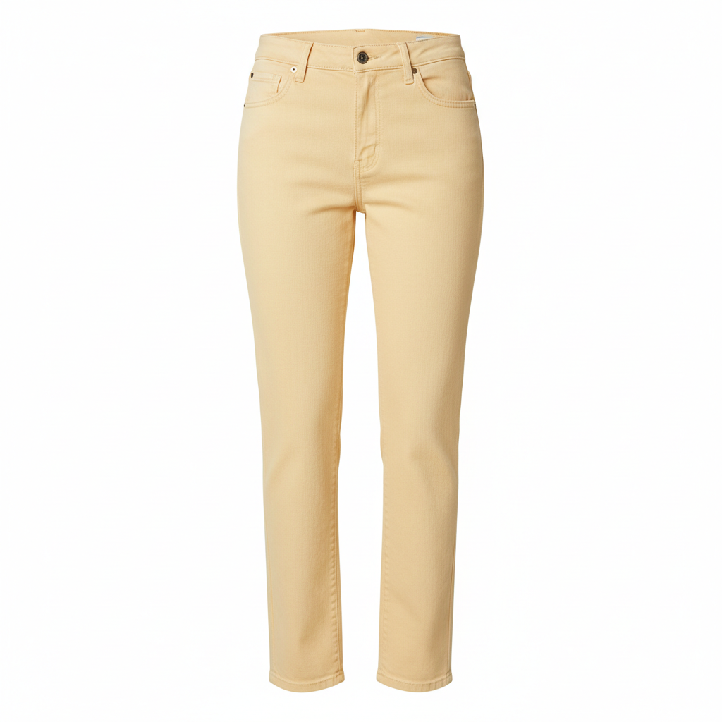 Classic Straight Jeans – Butter Yellow – Front View