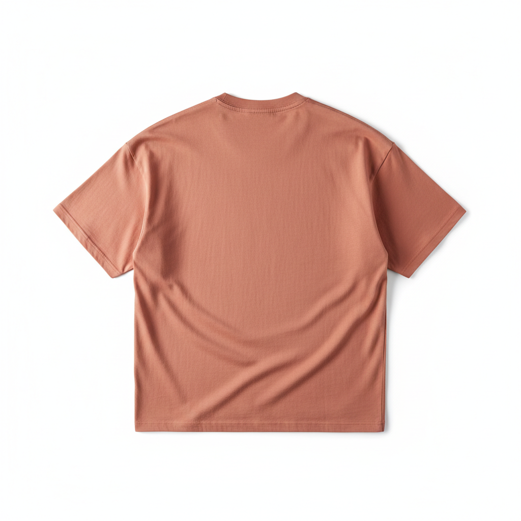 Relaxed Oversized T-Shirt – Dusty Coral – Back View