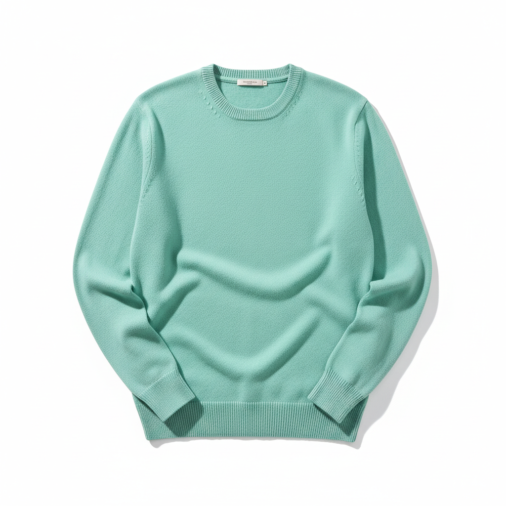 Cozy Crew Neck Sweater in Ocean Mint – Hero