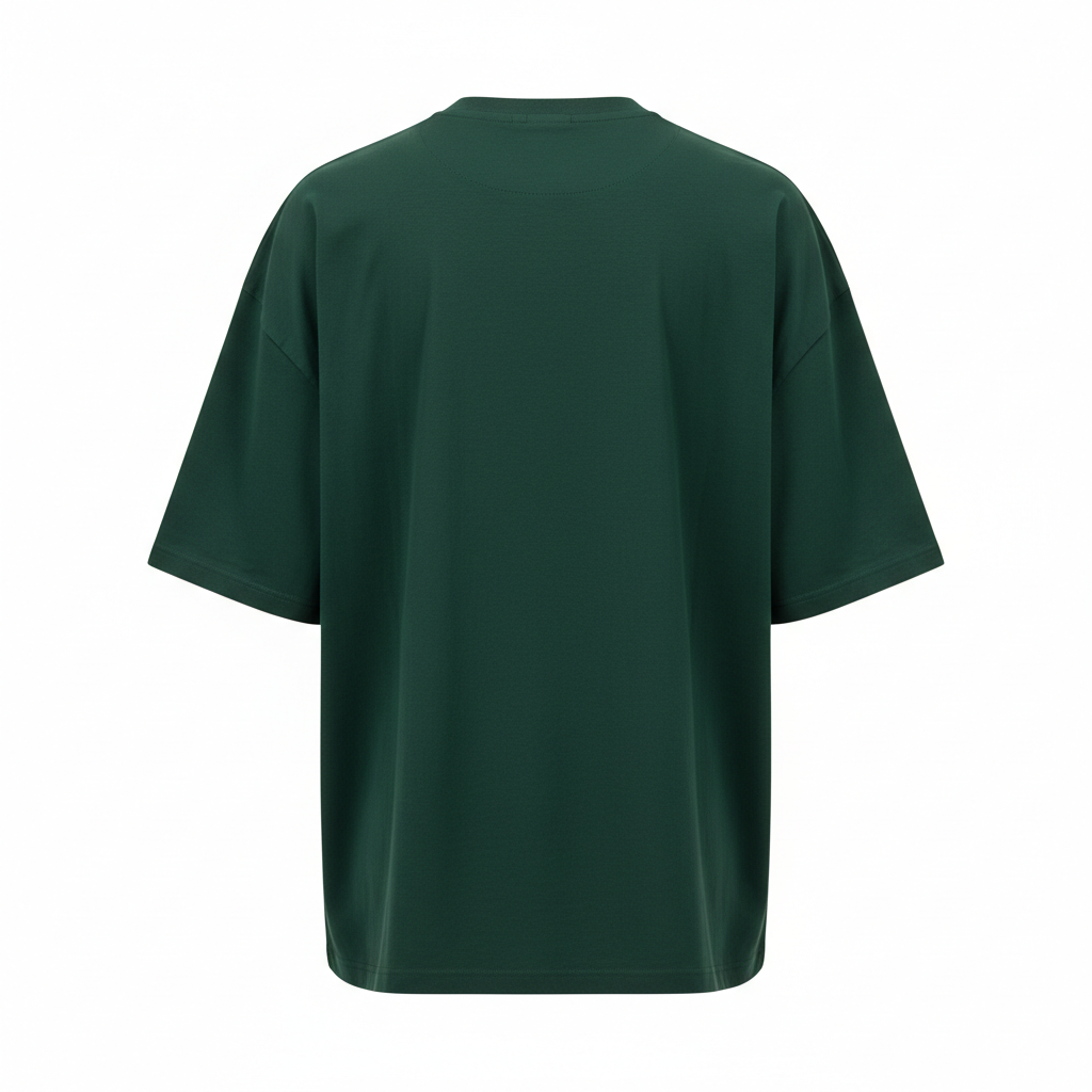 Relaxed Oversized T-Shirt – Forest Emerald – Back View