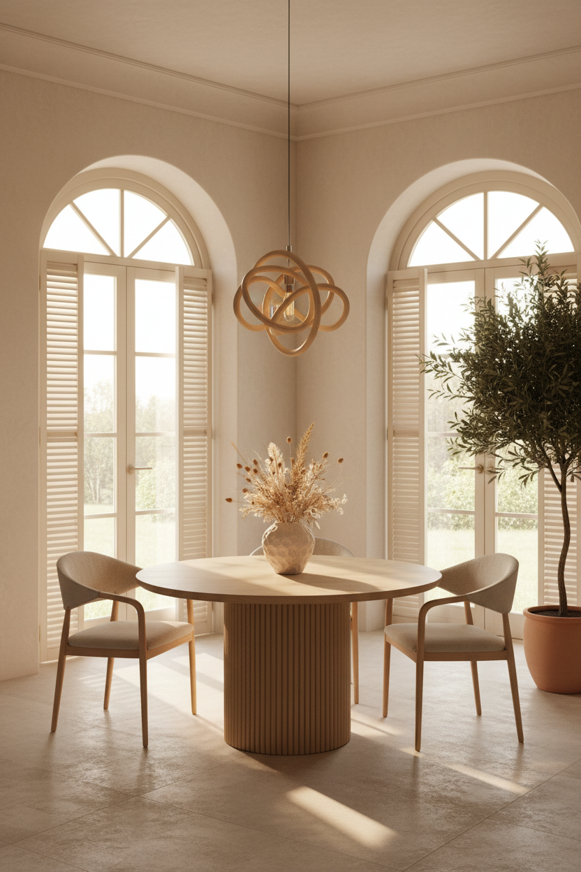 Sunlit Mediterranean Dining Corner
